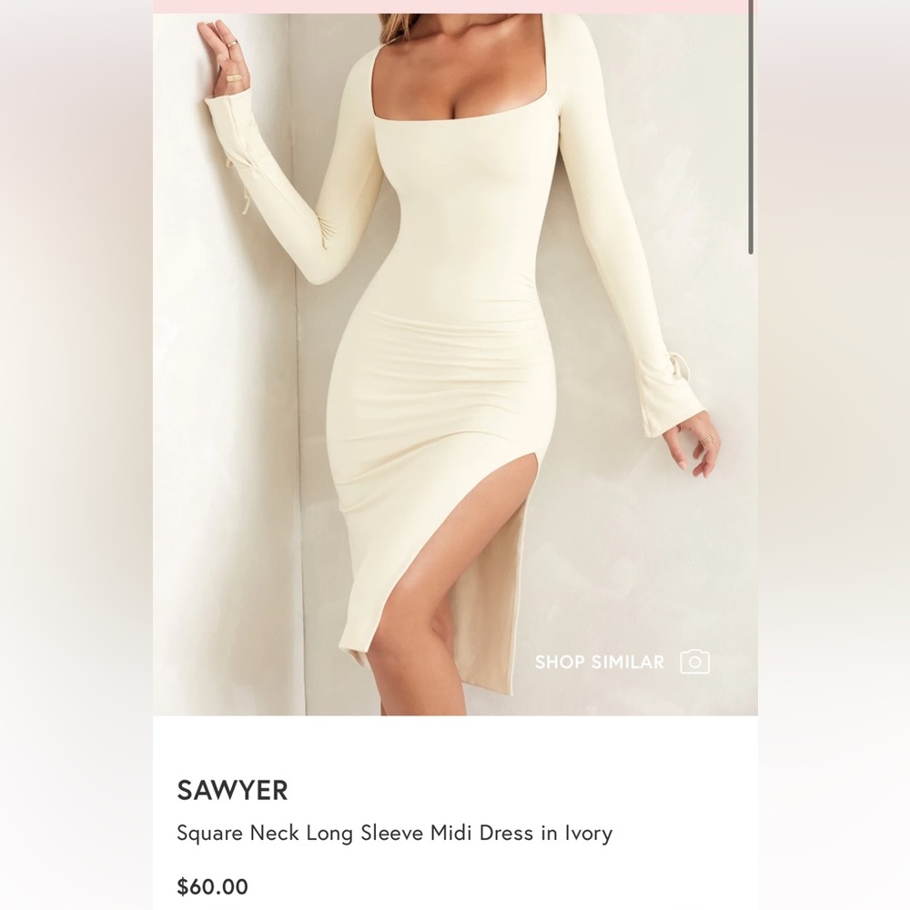 Never worn! oh polly long sleeve backless dress. Size 12